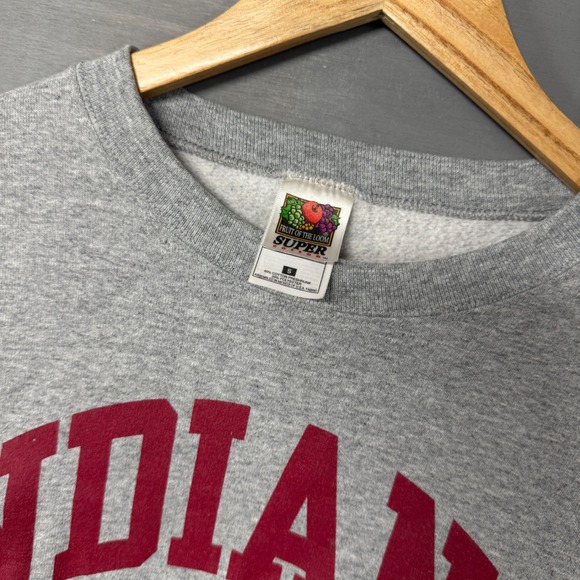 Vintage Indiana University Sweatshirt Gray Collegiate Pullover Small - Picture 3 of 6